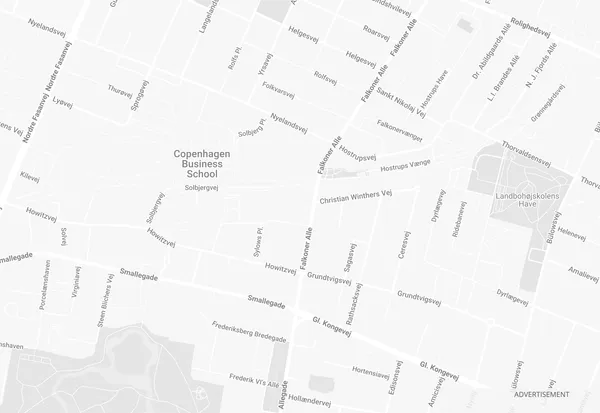 Kort over Falkoner Allé 13, Frederiksberg
