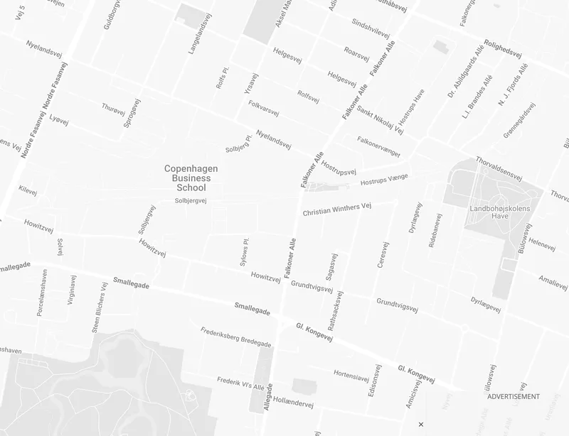 Kort over Falkoner Allé 13, Frederiksberg